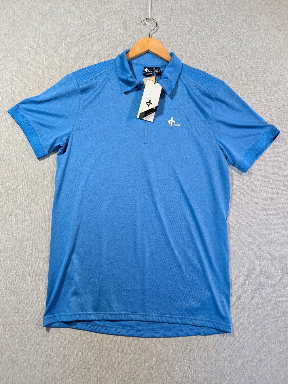 Cross Stefan Golf Polo Shirt Men's XL Blue 1/4 Zip